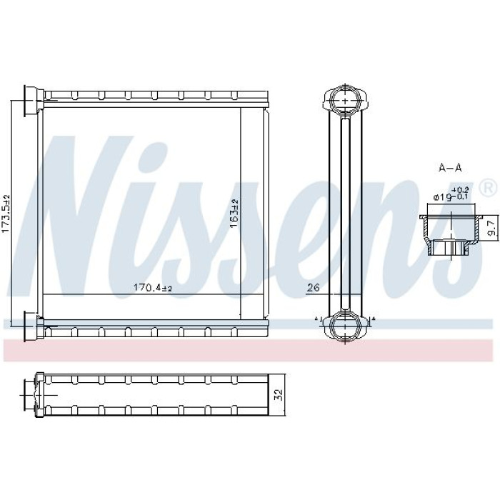 Nissens Heizungskühler PKW 707278 Nissens Heizungskühler PKW 707278