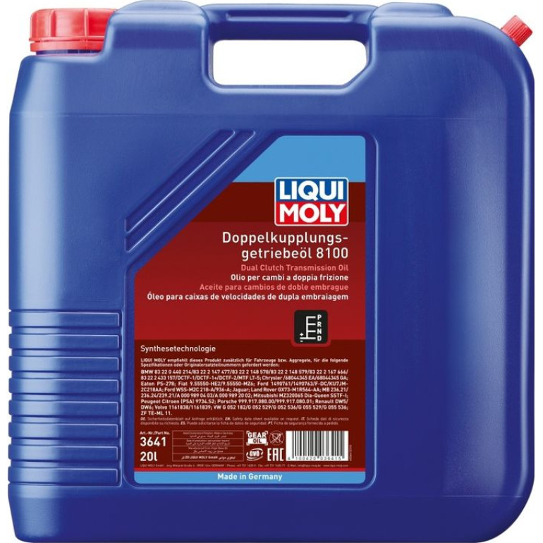 Liqui Moly Doppelkupplungsgetriebeöl 8100 20 l 3641 Liqui Moly Doppelkupplungsgetriebeöl 8100 20 l 3641