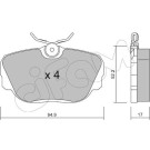 CIFAM Bremsbelagsatz, Scheibenbremse 822-042-0