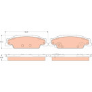 Bremsbelagsatz Cadillac T. Cts 02-07/Sts 04-10 | GDB4453