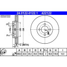 Bremsscheibe Bmw S. 3 1.6-2.7 83-94 | 24.0122-0122.1