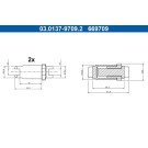 ATE Zubehörsatz, Feststellbremsbacken 03.0137-9709.2 Nachstellmutter