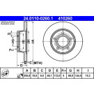 Bremsscheibe Audi T. A6 1.8-3.0 Quattro 97-05 | 24.0110-0260.1