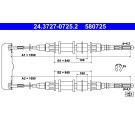 ATE Handbremsseil Seilzug Festellbremse 24.3727-0725.2