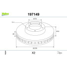 VALEO Bremsscheibe 197149