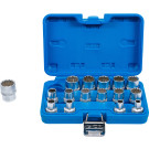 BGS Steckschlüssel-Einsatz-Satz Zwölfkant | Antrieb Innenvierkant 12,5 mm (1/2"""") | SW 8 - 24 mm | 16-tlg | 2226