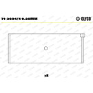 GLYCO Pleuellager 71-3694/4 0.25mm