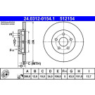 Bremsscheibe Ford T. Mondeo 1.8-3.0 00-07 Power Disc | 24.0312-0154.1