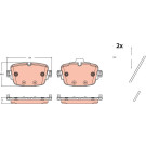 Bremsbelagsatz, Scheibenbremse | AUDI A6, A7, Q7, Q8 15 | GDB2506