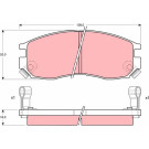 Bremsbelagsatz Mitsubishi P. Galant 92-/96-/Eclipse -99/Space Wagon | GDB1128