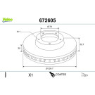 VALEO Bremsscheibe | 672605