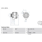 Lichtmaschine | MERCEDES C,CLK-Klasse | 0 986 047 540