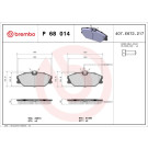 BREMBO Bremsklötze VA | RENAULT Espace, Megane 91-04 | P 68 014