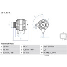 Lichtmaschine | DACIA | 0 986 083 190