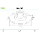 VALEO Bremsscheibe 186290
