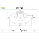 VALEO Bremsscheibe 672733 VALEO Bremsscheibe 672733