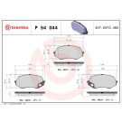 BREMBO Bremsklötze | NISSAN Canter 86-10 | P 54 044