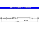 ATE Handbremsseil Seilzug Festellbremse 24.3727-0322.2