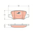 Bremsklötze HA | MERCEDES W168,W169,W245,W414 97 | GDB1481