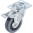 BGS Lenkrolle mit Bremse mit Anschraubsockel Ø 75 mm BGS Do it yourself 81957