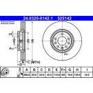 Bremsscheibe Opel P. Adam 12-/Astra/Corsa/Zafira 98- Power Disc | 24.0325-0142.1