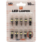 LIMSPAR5 10 Stück LED W5W Glassockel 5x 5050 SMD Canbus