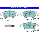 Bremsbelagsatz Db P. W204/W212/C218/X218/R172 07- Keramik | 13.0470-2734.2