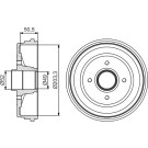 Bremstrommel | RENAULT Clio III,Modus | 0 986 477 206