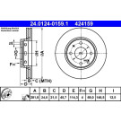 Bremsscheibe Volvo P. S40/V40 95-04 | 24.0124-0159.1