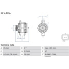 Lichtmaschine | PEUGEOT | 0 986 082 880