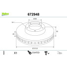 VALEO Bremsscheibe 672948