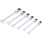 BGS Ratschenring-Maulschlüssel-Satz | flexible Köpfe | Zollmaße | SW 1/4"""" - 9/16"""" | 6-tlg | 30005
