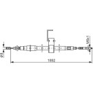 Handbremsseil re | SAAB 9000 | 1987482106