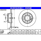 Bremsscheibe Audi T. A4 1.6-3.0 00-08 Power Disc | 24.0312-0148.1