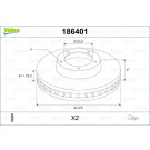 VALEO Bremsscheibe 186401