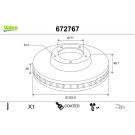 VALEO Bremsscheibe 672767