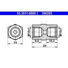 Adapter, Bremsleitung | 03.3511-0800.1