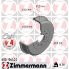 ZIMMERMANN Bremstrommel | 600.1961.20