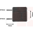 VAN WEZEL Wärmetauscher, Innenraumheizung 37006094