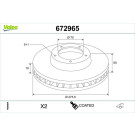 VALEO Bremsscheibe | 672965
