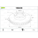 VALEO Bremsscheibe 186438