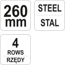 YT-6332 Stahldrahtbürste 4Reihig