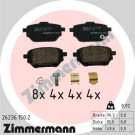 ZIMMERMANN Bremsbelagsatz, Scheibenbremse | 26236.150.2