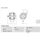 Lichtmaschine | IVECO,FIAT | 0 986 080 060