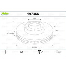 VALEO Bremsscheibe 197366