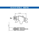 ATE Zubehörsatz, Feststellbremsbacken 03.0137-9708.2 Spreizschloss
