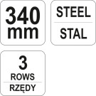 YT-6330 Stahldrahtbürste 3Reihig