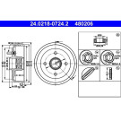 ATE Bremstrommel 24.0218-0724.2