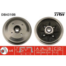 70 472 008 Bremstrommel m. Radlager | CITROEN C2,C3,PEUG 1007,206 98 | DB4310B