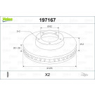 VALEO Bremsscheibe 197167 VALEO Bremsscheibe 197167